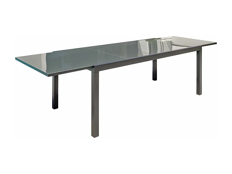 Table de Jardin Extensible "Tolede" 200-300cm Gris Anthracite