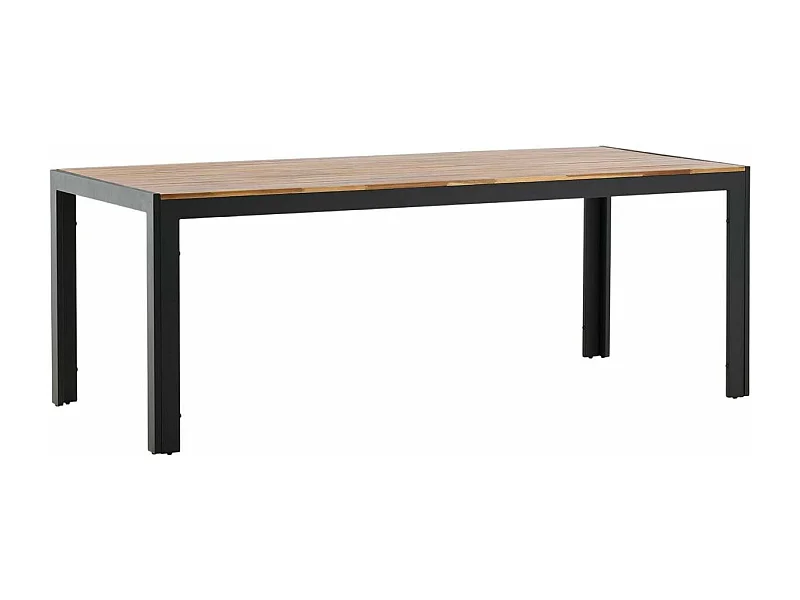 Bois Esstisch natur, schwarz.