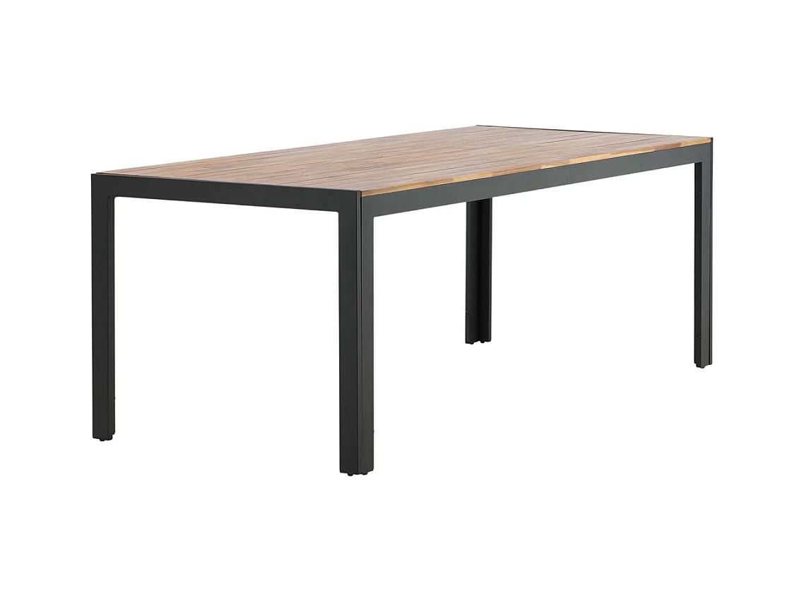 Table de Jardin en Bois "Acacia" 205cm Naturel & Noir