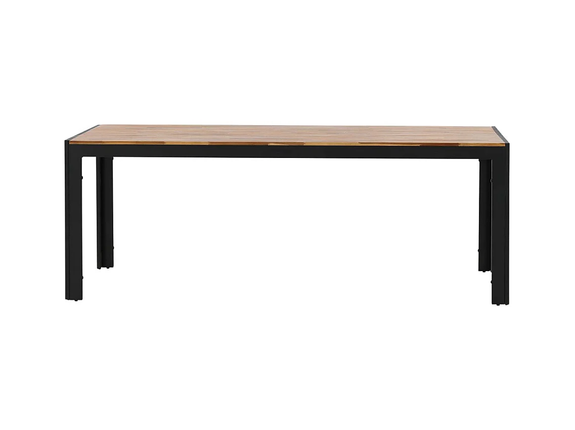 Table de Jardin en Bois "Acacia" 205cm Naturel & Noir