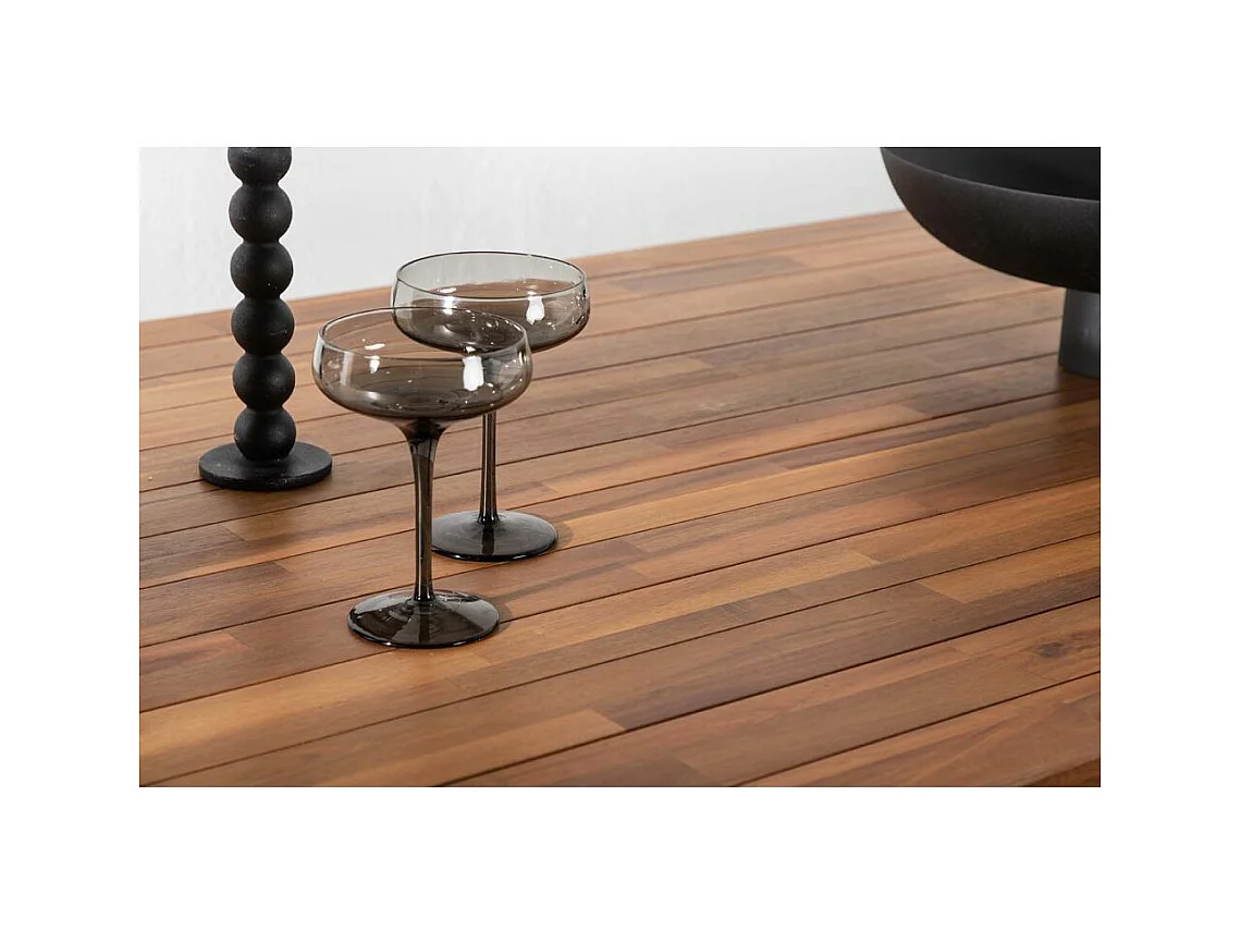 Table de Jardin en Bois "Acacia" 205cm Naturel & Noir