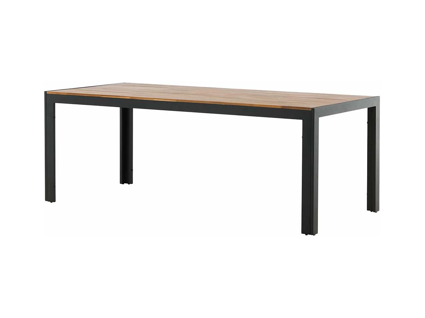 Table de Jardin en Bois "Acacia" 205cm Naturel & Noir