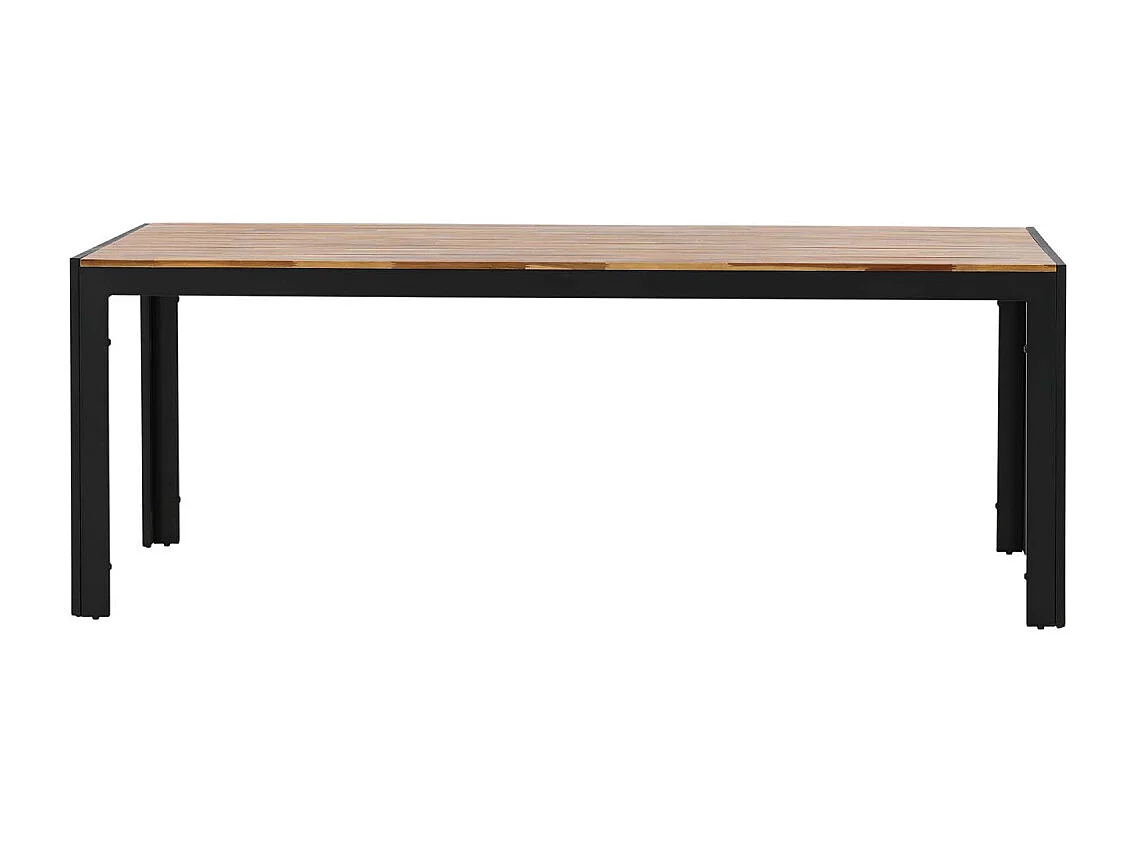 Table de Jardin en Bois "Acacia" 205cm Naturel & Noir