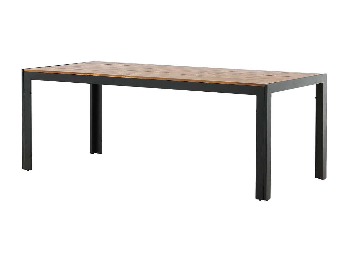 Bois Table de salle à manger, noir, naturel.