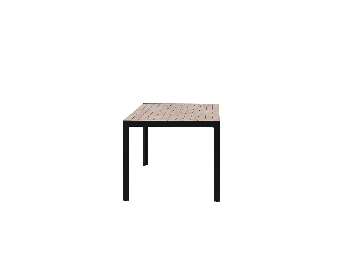 Table de Jardin en Bois "Acacia" 205cm Naturel & Noir