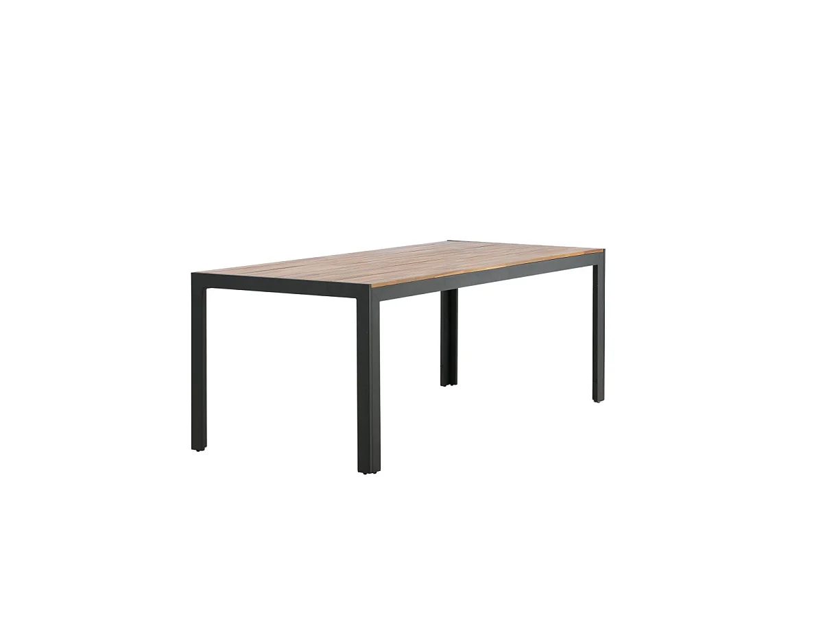 Table de Jardin en Bois "Acacia" 205cm Naturel & Noir