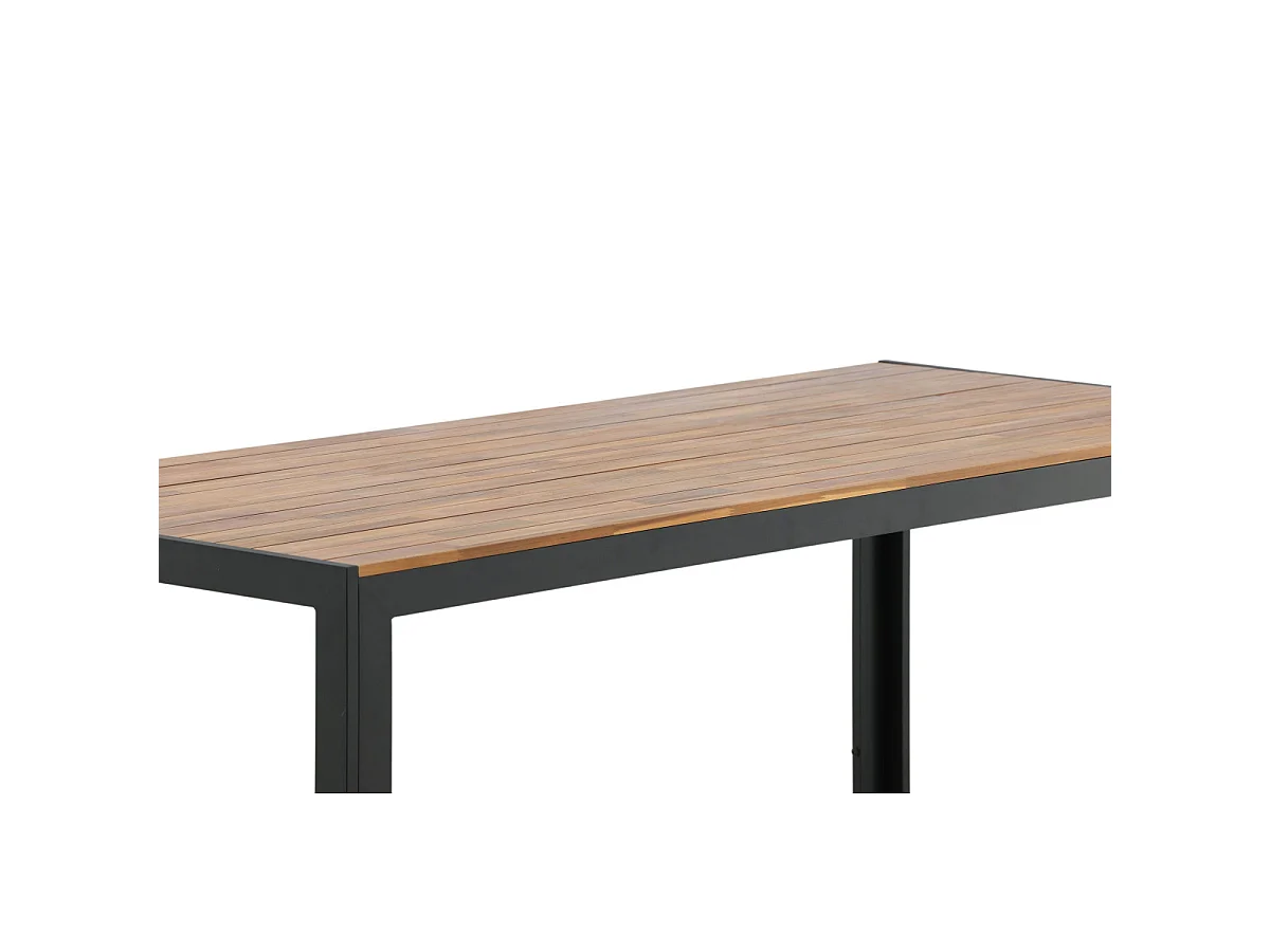 Table de Jardin en Bois "Acacia" 205cm Naturel & Noir