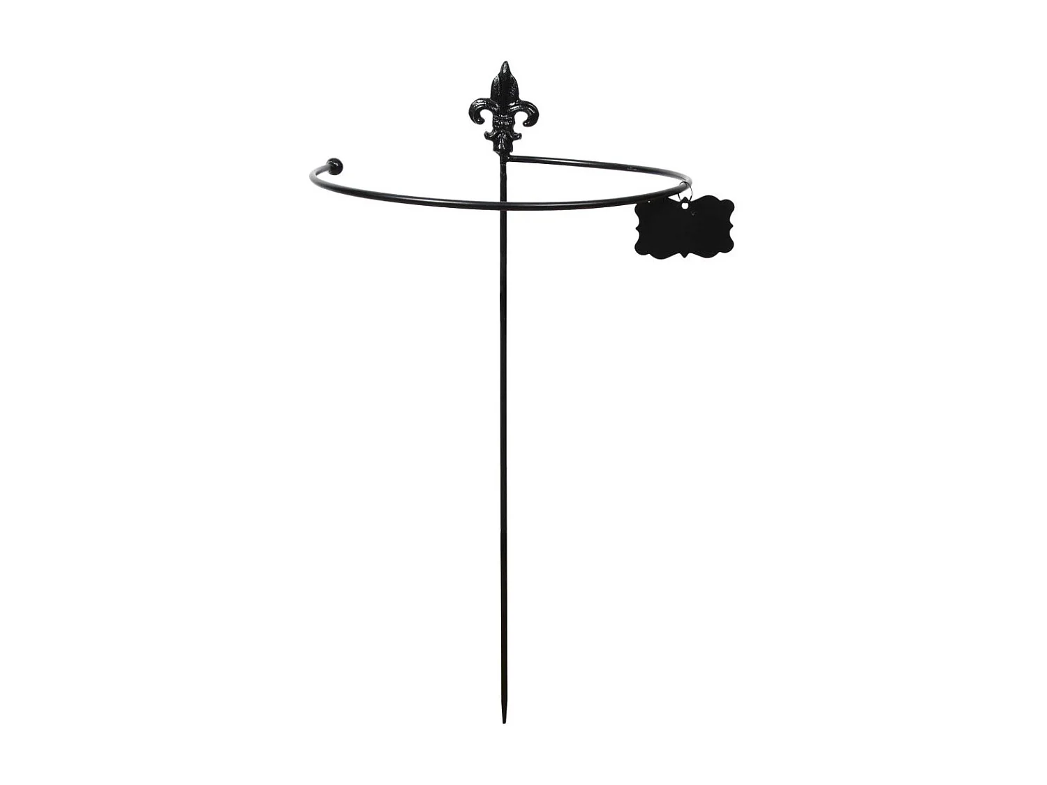 Tuteur à plantes rond en acier fleurs de lys (Lot de 2)