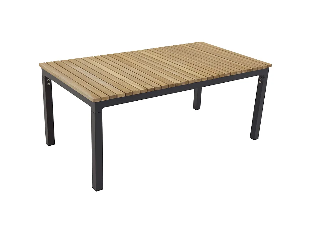 Table Basse de Jardin "Brasilia" 110cm Naturel & Noir