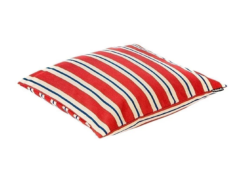 Coussin 100% coton 50 cm Faro Rouge - blanc cassé et bleu