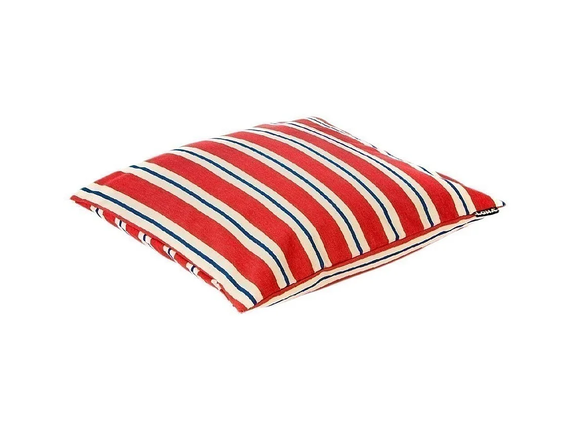 Coussin 100% coton 50 cm Faro Rouge - blanc cassé et bleu