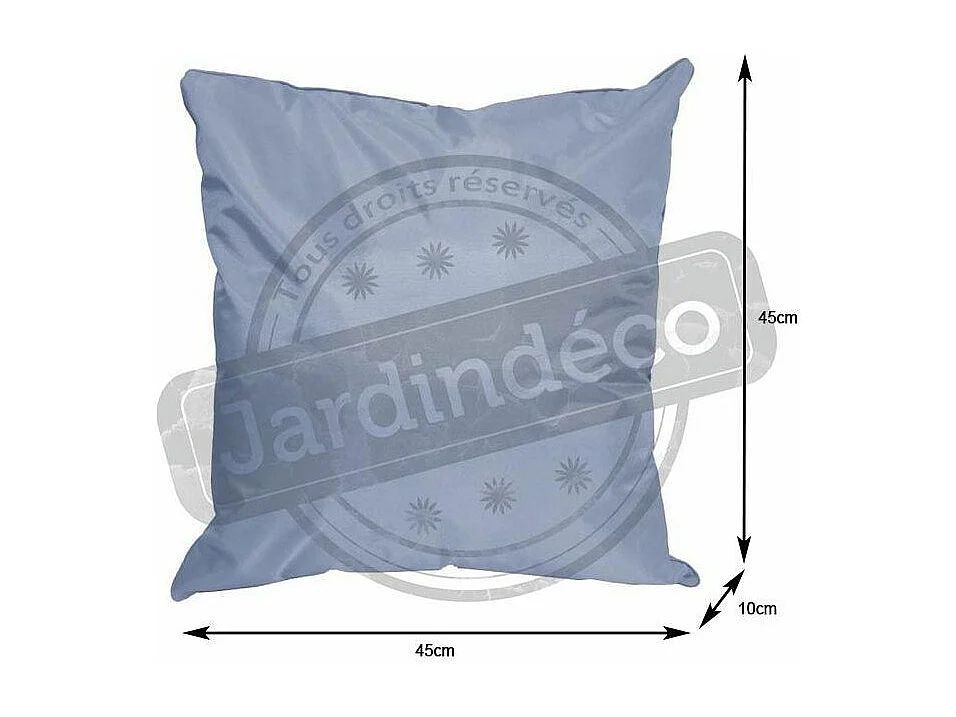 Coussin extérieur carré 45 cm Sun (Lot de 6) Gris clair