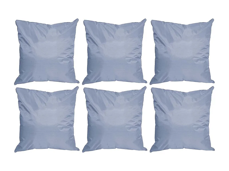 Coussin extérieur carré 45 cm Sun (Lot de 6) Gris clair
