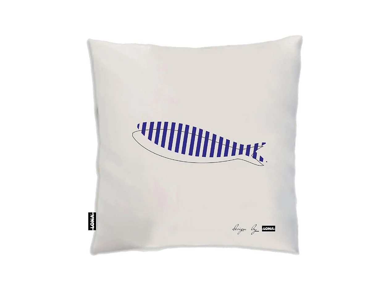 Coussin 100% coton 50 cm Poisson