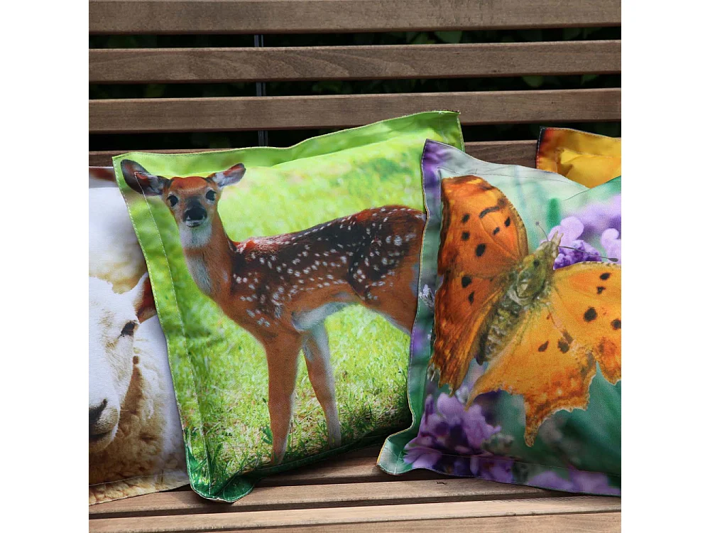 Coussin extérieur imperméable daim 41,5 x 41,5 x 10 cm