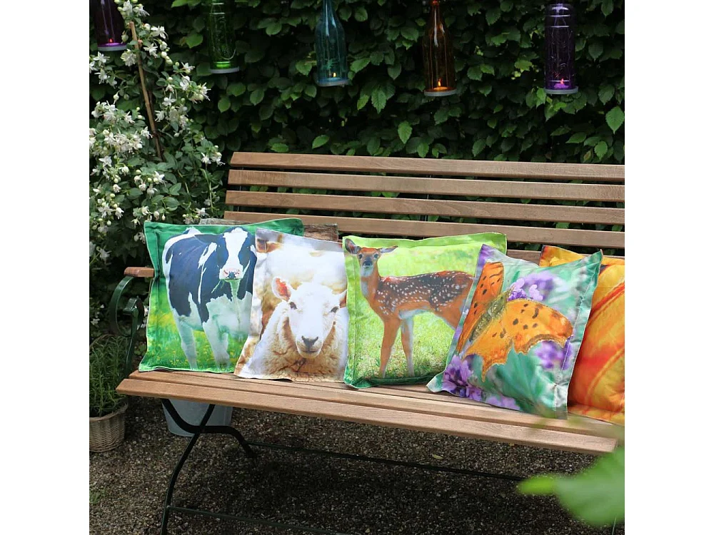 Coussin extérieur imperméable daim 41,5 x 41,5 x 10 cm