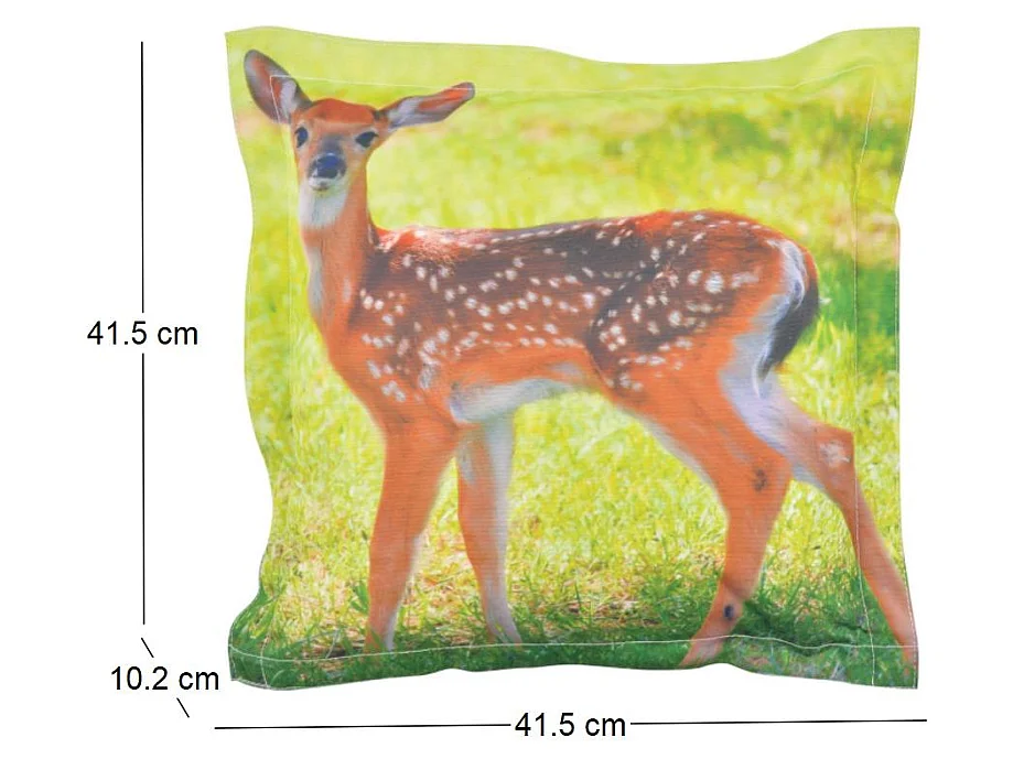 Coussin extérieur imperméable daim 41,5 x 41,5 x 10 cm
