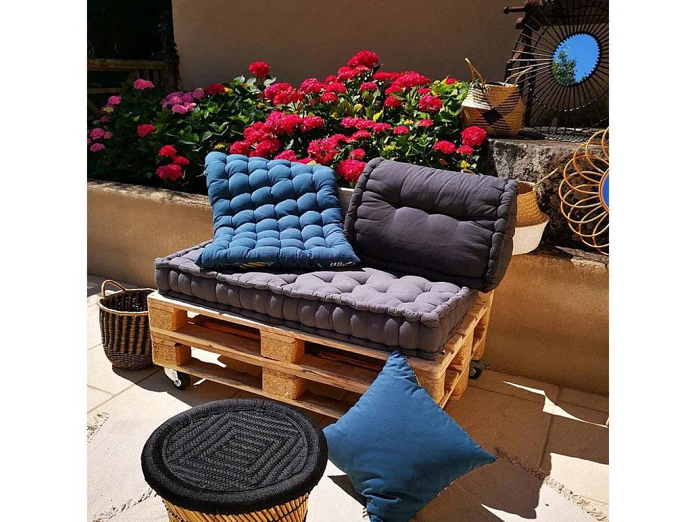 Palettenkissen aus farbiger Baumwolle 120 x 60 cm