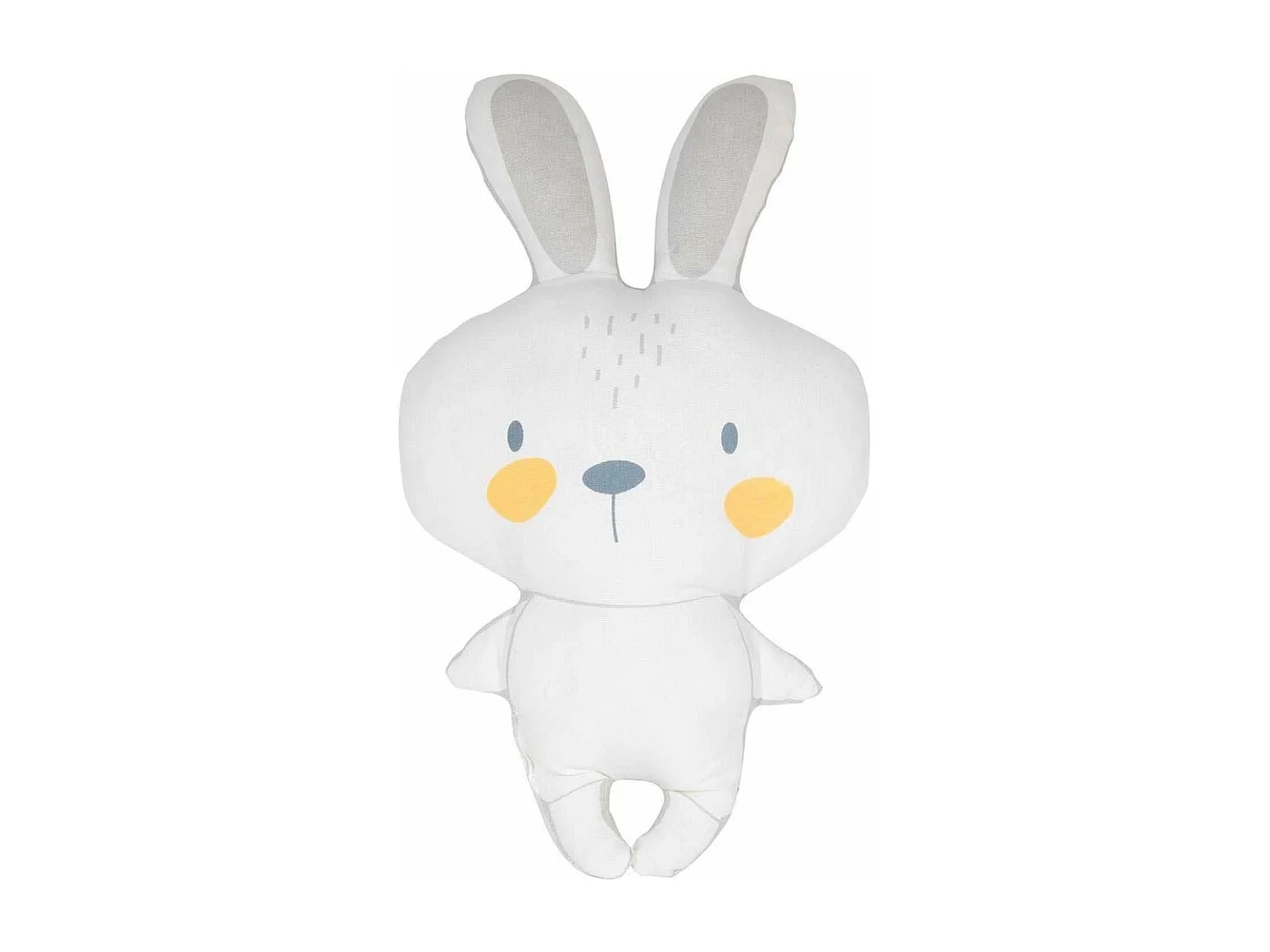 Lot de 3 Coussins Enfant "Étoiles & Lapin" 28cm Blanc