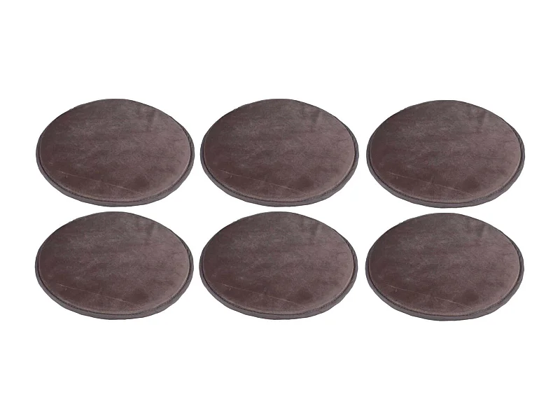 Set di 6 coprisedia in velluto da 34 cm