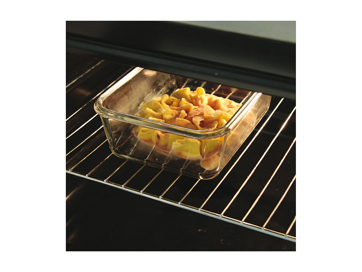 Plat En Verre Four Avec Couv Hermetique X3 Transparent