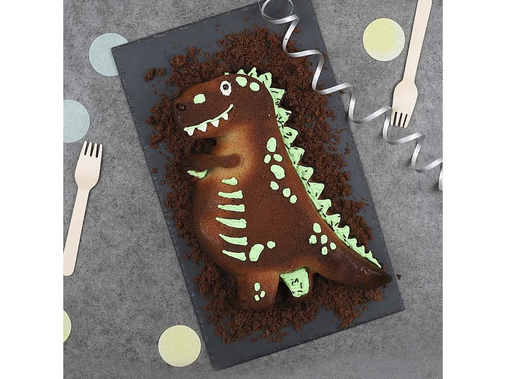 Kuchenform aus Silikon "Dinosaure"