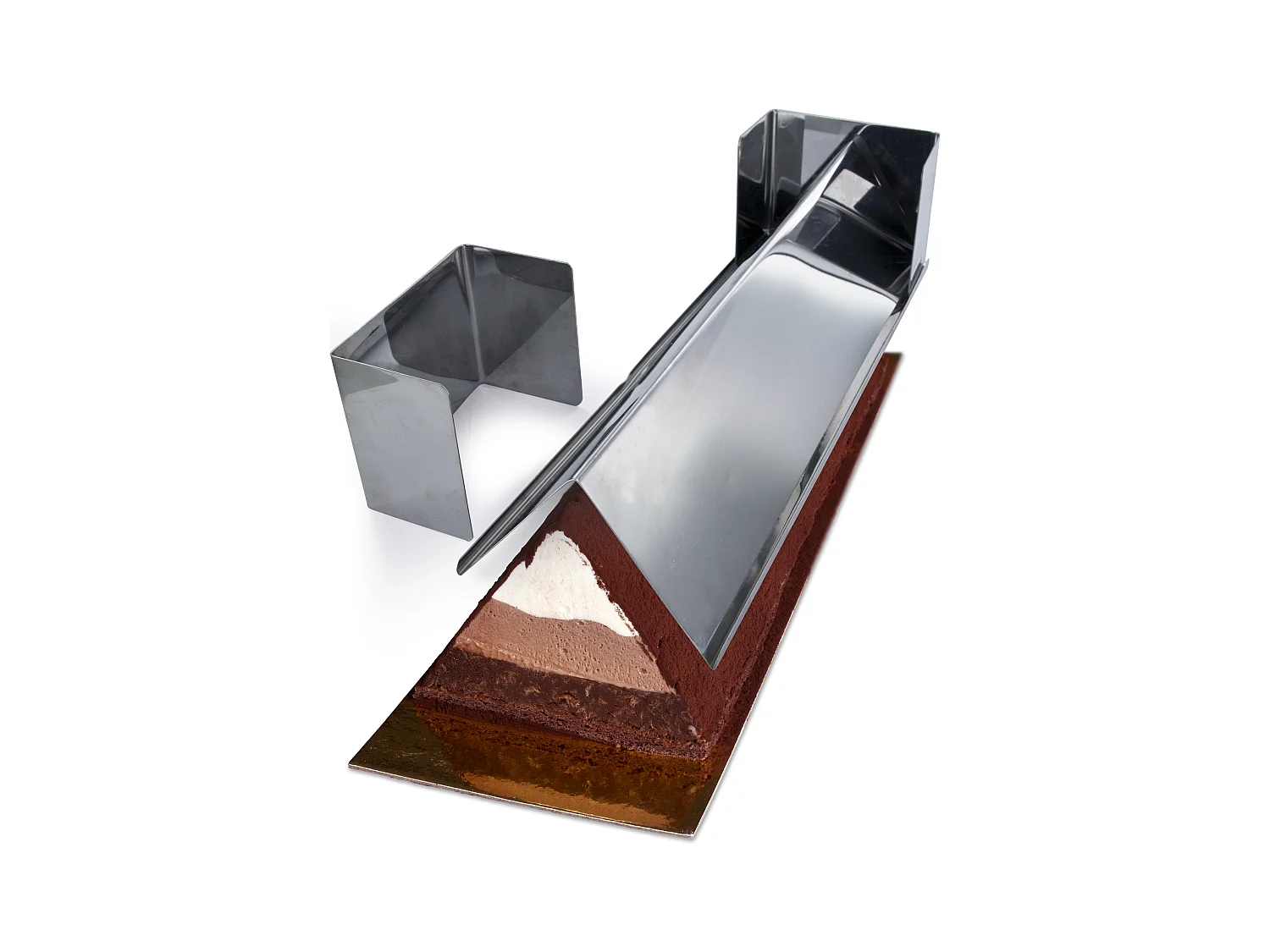 Moule A Buche Triangulaire 31x10cm Argent