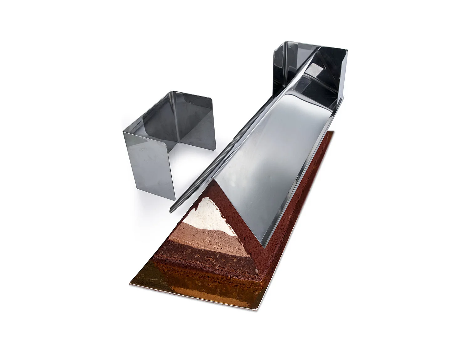 Moule A Buche Triangulaire 31x10cm Argent