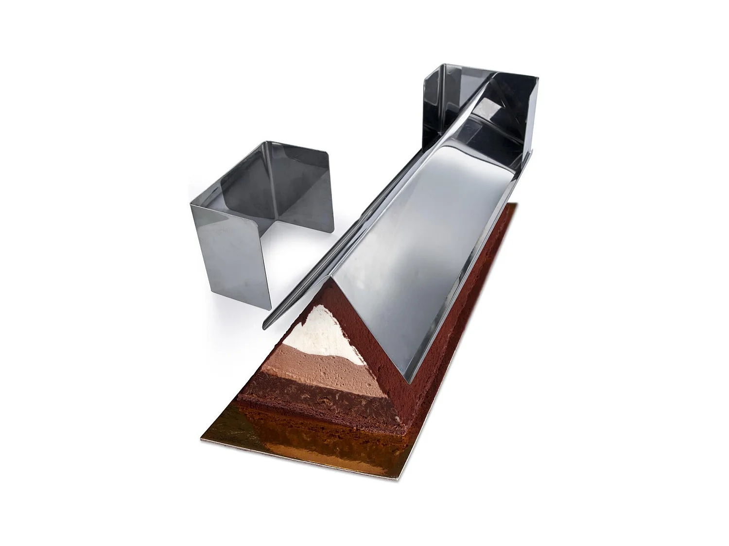 Moule A Buche Triangulaire 31x10cm Argent