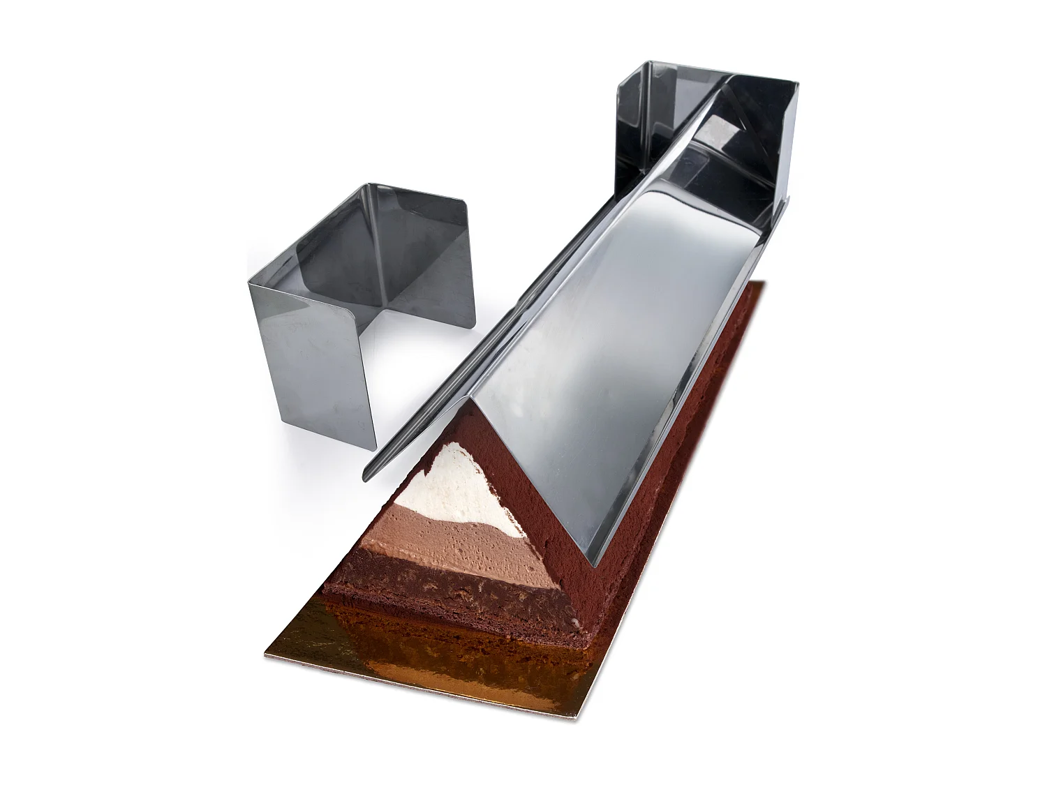 Moule A Buche Triangulaire 31x10cm Argent