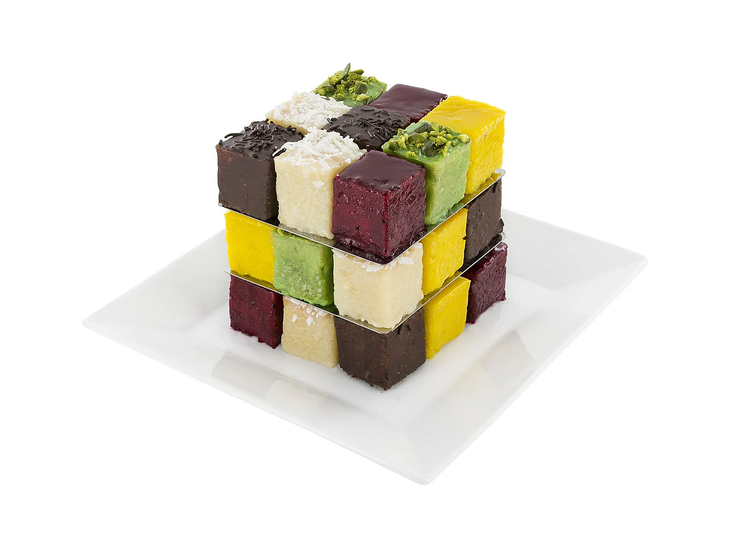 Moule Gateau Cubic Argent