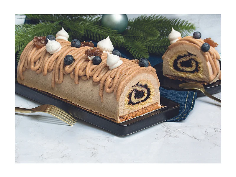 Set "Bûche-Workshop" mit Backform und Biskuitplatte