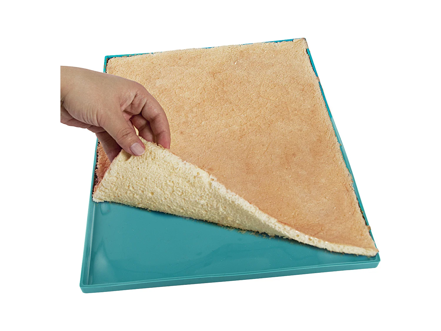 Coffret Buche Moule Plaque Genoise Spatule Argent, Bleu