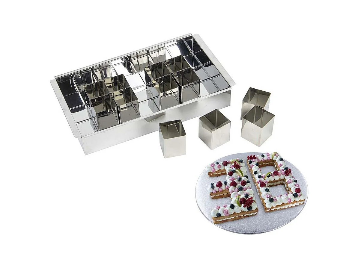 Moule Number Cake Argent