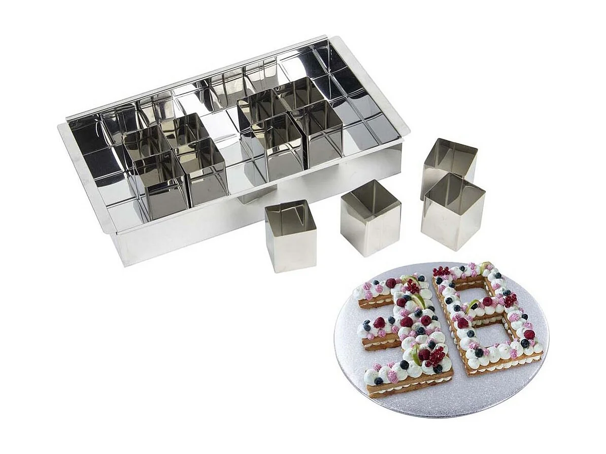 Moule Number Cake Argent