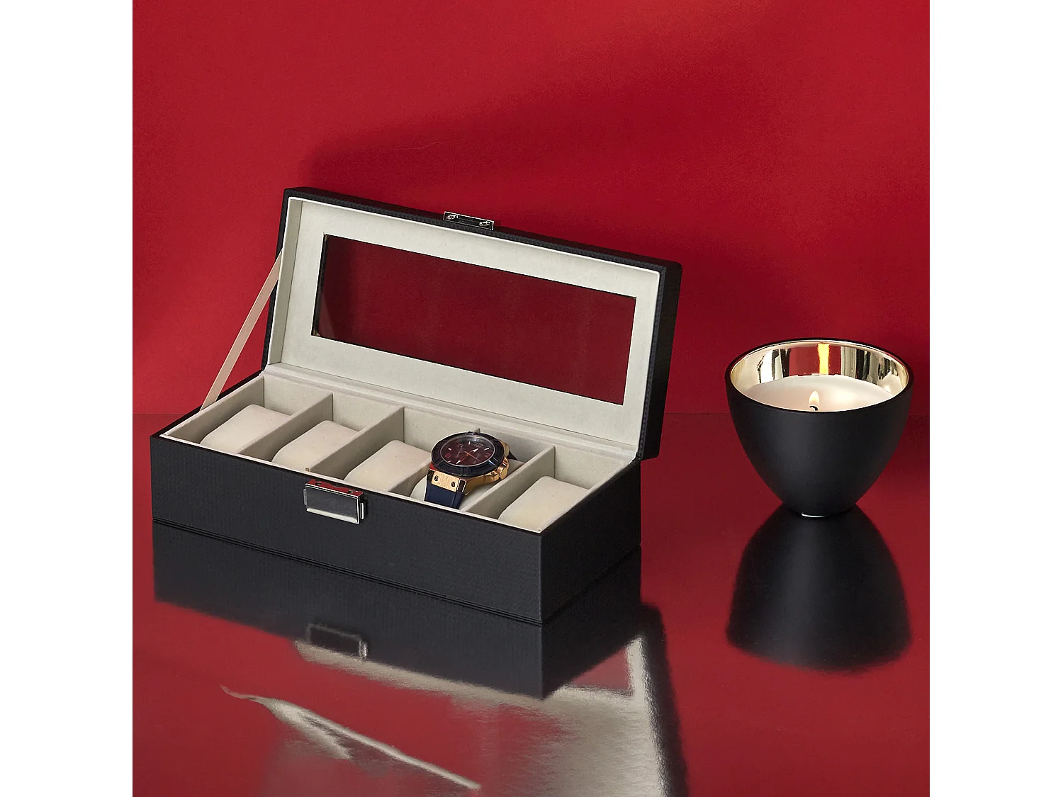 Boite 5 Montres Noir