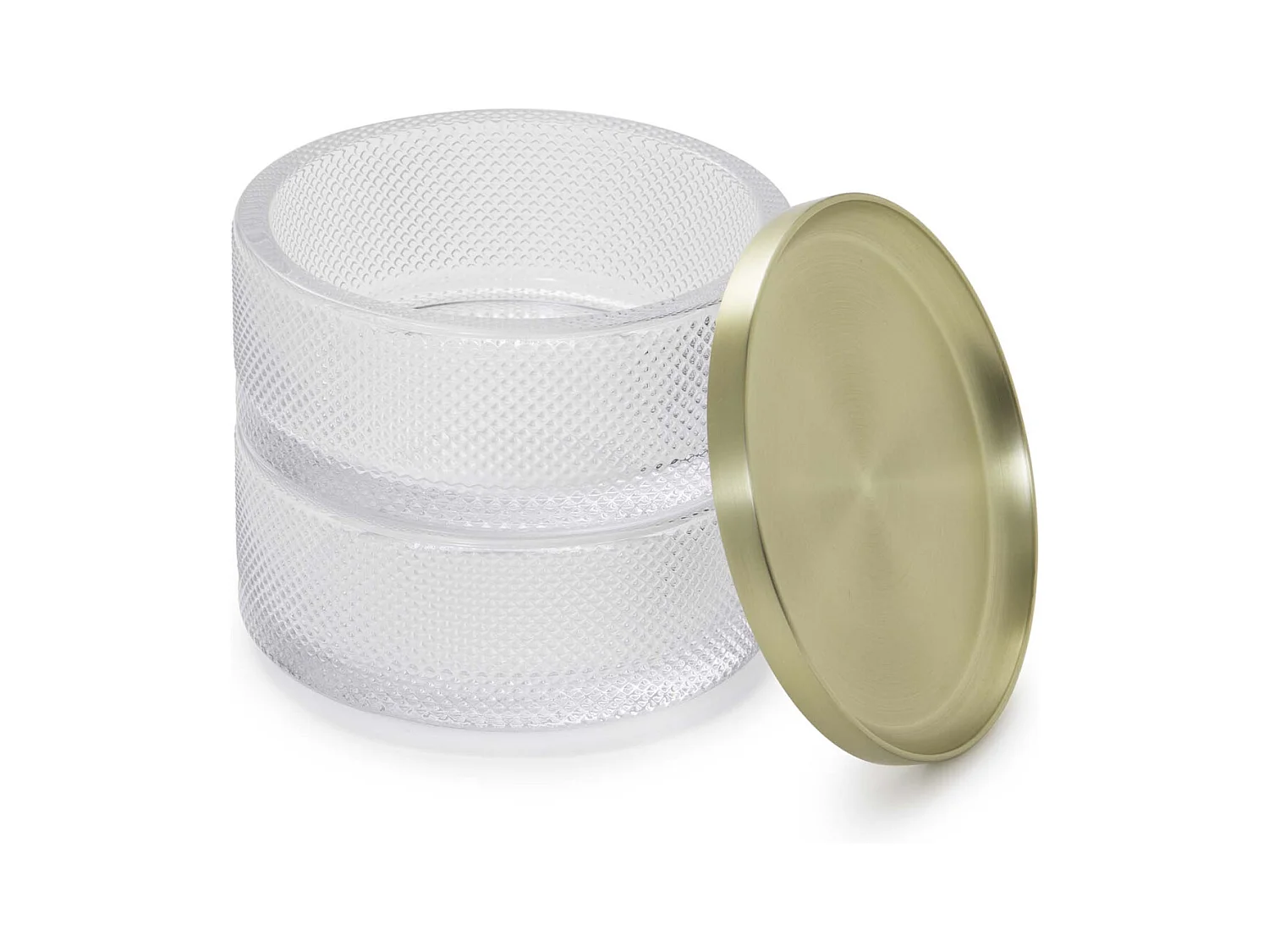 Boîte à bijoux verre couvercle laiton Tesora