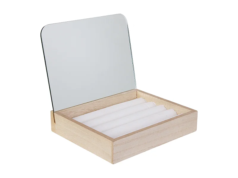 Porte Bagues Miroir Beige