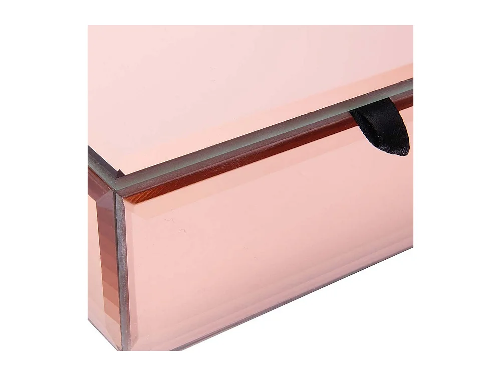 Joyero con efecto espejo chapado en cobre