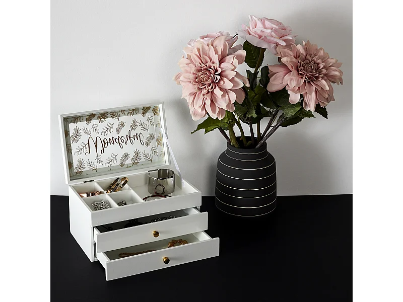 Boite A Bijoux Rangement Blanc