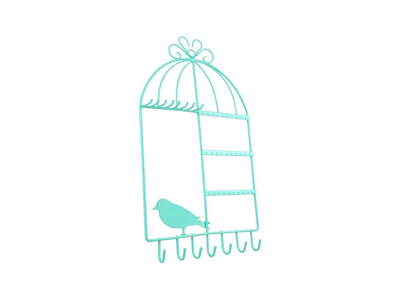 Porte bijoux cage à oiseaux Home sweet home Vert