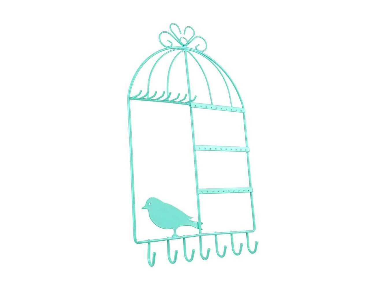 Porte bijoux cage à oiseaux Home sweet home Vert