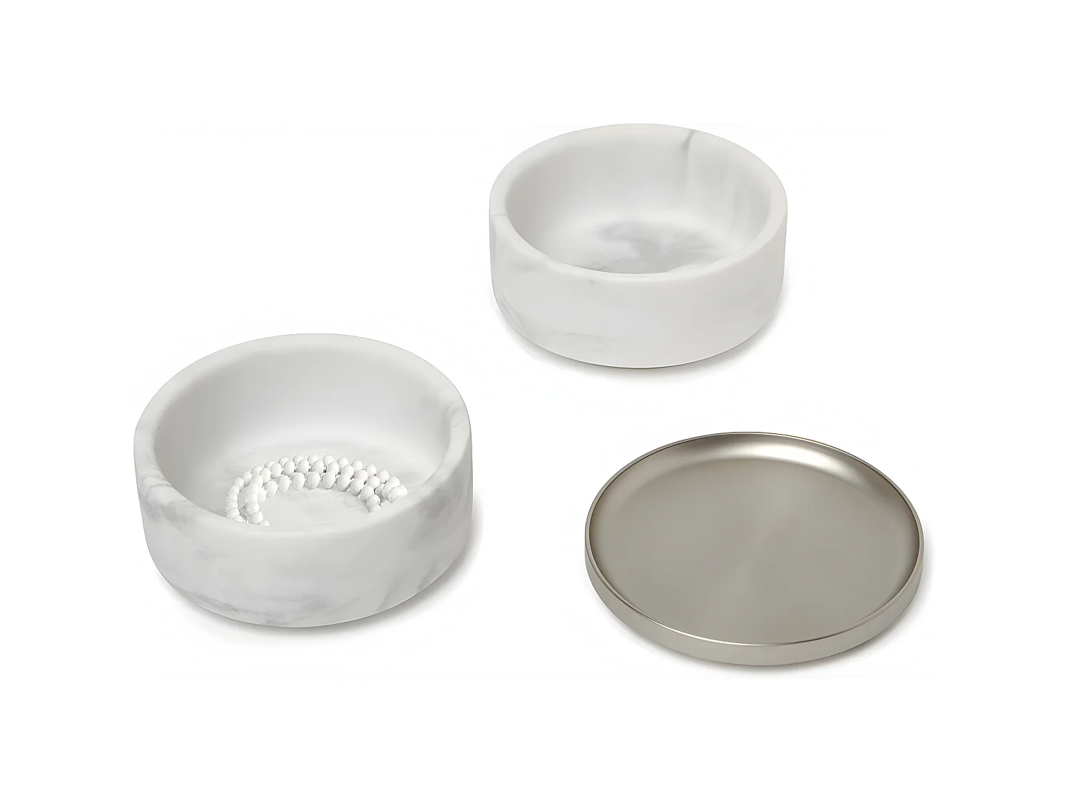 Schmuckkasten mit weißer Marmor-Optik "Tesora"