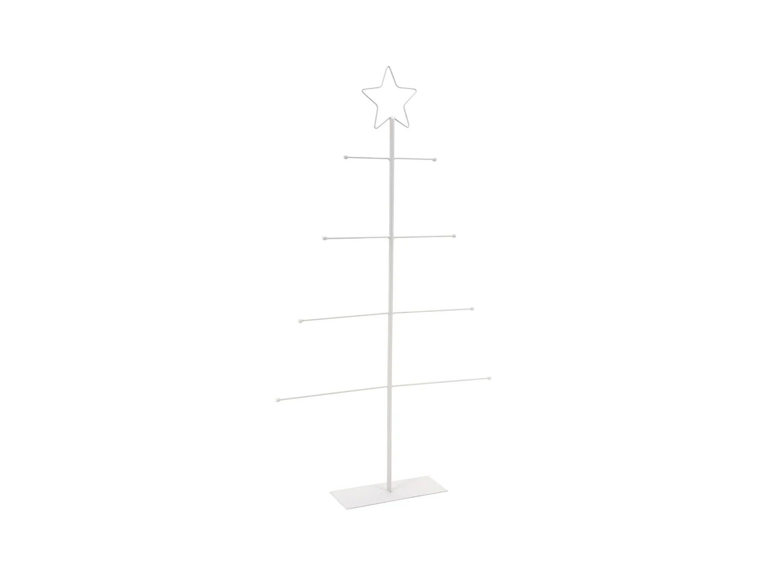 Présentoir sapin métal laqué blanc