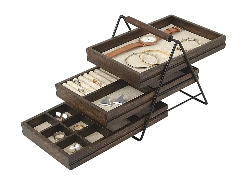 Boite à bijoux Petit panier 3 tiroirs