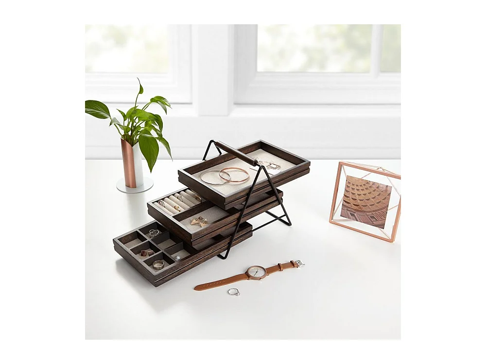 Boite à bijoux Petit panier 3 tiroirs