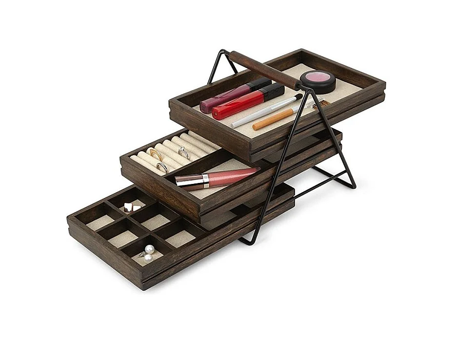 Boite à bijoux Petit panier 3 tiroirs