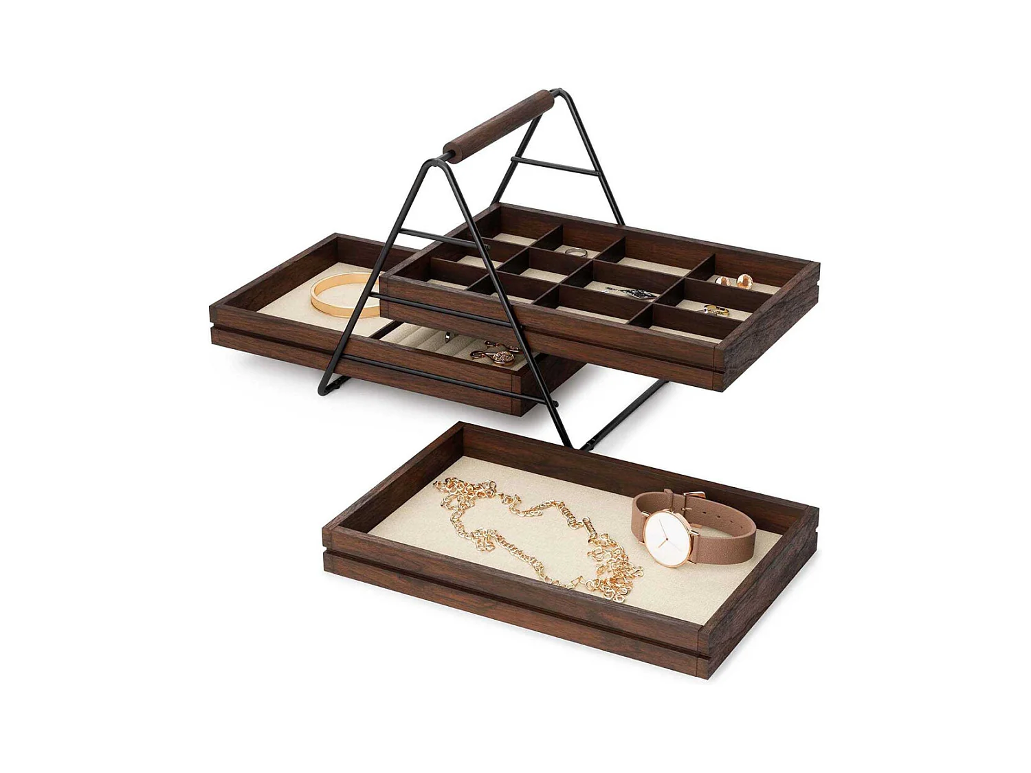 Boite à bijoux Petit panier 3 tiroirs