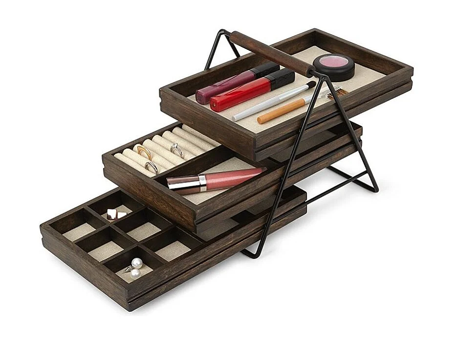 Boite à bijoux Petit panier 3 tiroirs