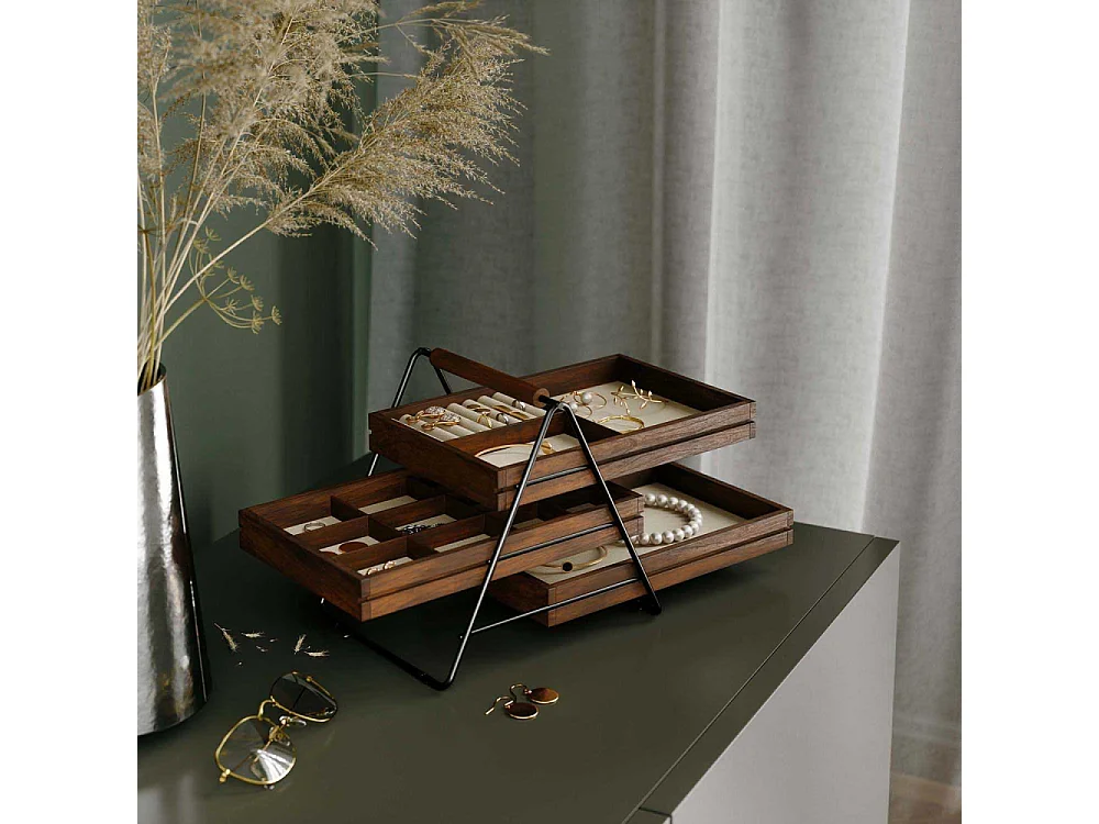 Boite à bijoux Petit panier 3 tiroirs